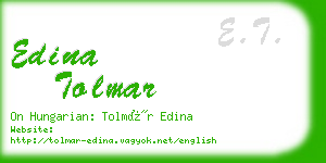 edina tolmar business card